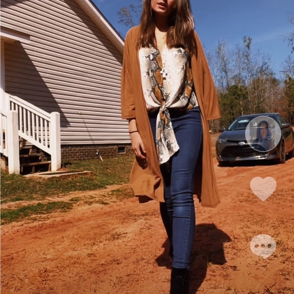 This top with the cardigan
